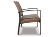 Zariyah Dark Brown Outdoor Love/Chairs/Table Set, Set of 4 - P330-080 - Vega Furniture