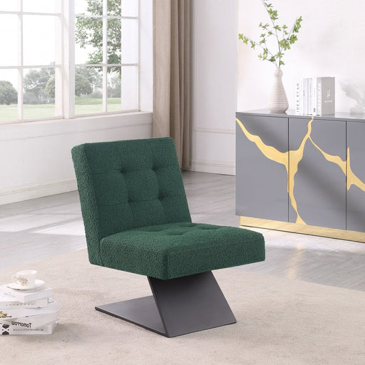 Zeal Boucle Fabric Accent Chair Green - 405Green - Vega Furniture