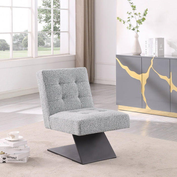 Zeal Boucle Fabric Accent Chair Grey - 405Grey - Vega Furniture