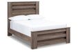 Zelen Warm Gray Full Panel Bed - SET | B248-84 | B248-86 | B248-87 - Vega Furniture