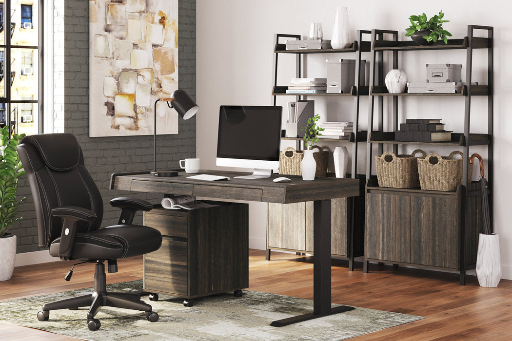 Zendex Dark Brown 55" Adjustable Height Desk - H304-29 - Vega Furniture