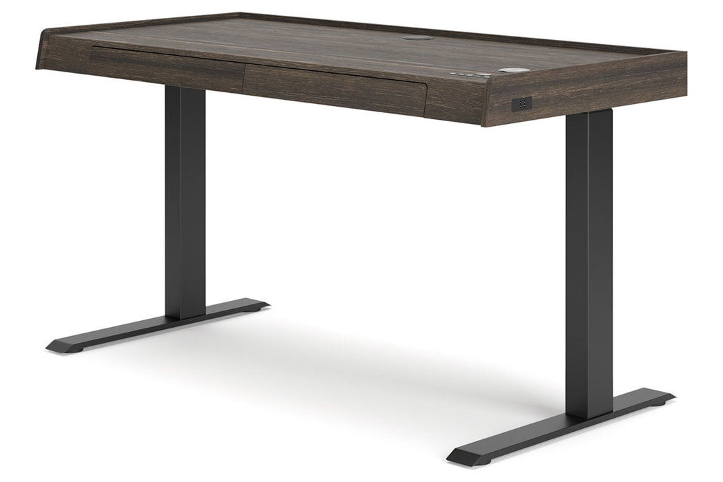 Zendex Dark Brown 55" Adjustable Height Desk - H304-29 - Vega Furniture