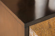 Zira Brown/Antique Gold Sunburst 2-Door Accent Cabinet - 953496 - Vega Furniture