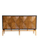 Zira Brown/Antique Gold Sunburst 4-Door Accent Cabinet - 953497 - Vega Furniture